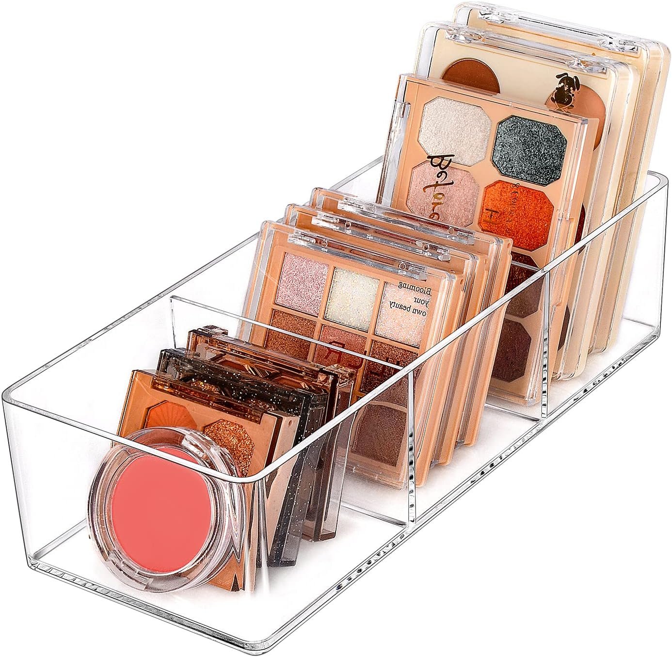 oem odm jesslab acrylic organizer, 3 cube sections makeup storage box for drawer, vanity, countertop, bathroom, kitchen cabinet and home organization factory & wholesale supplier