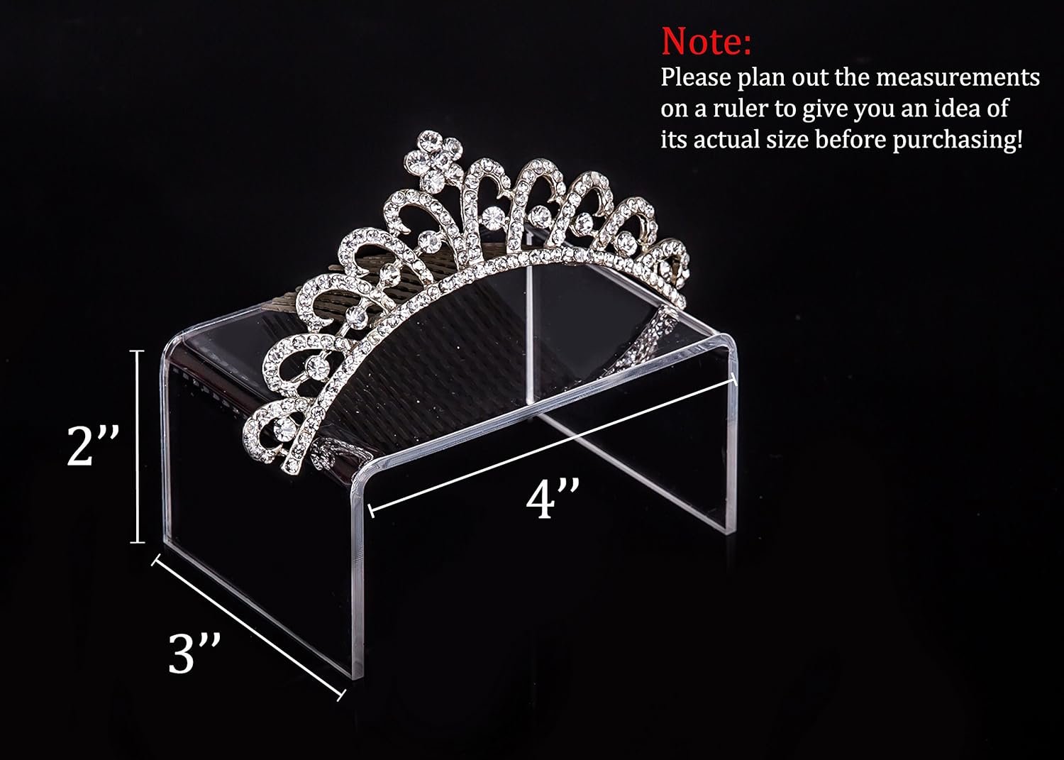 oem odm 12 packs clear acrylic display risers showcase for jewelry, risers display for funko pop figures,clear cake stands for candy dessert table decorations 4