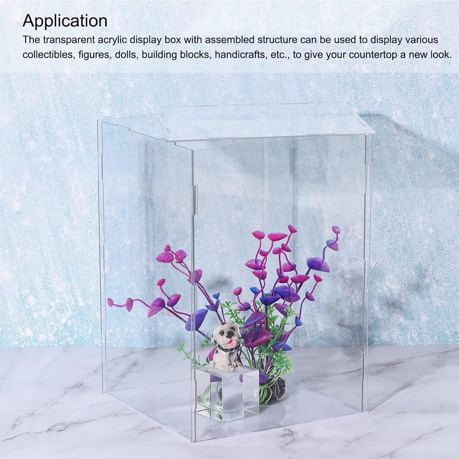 oem odm meccanixity clear display case, acrylic box assemble transparent dustproof box showcase 3.9x3.9x3.9inch for collectibles, crafts factory & wholesale supplier