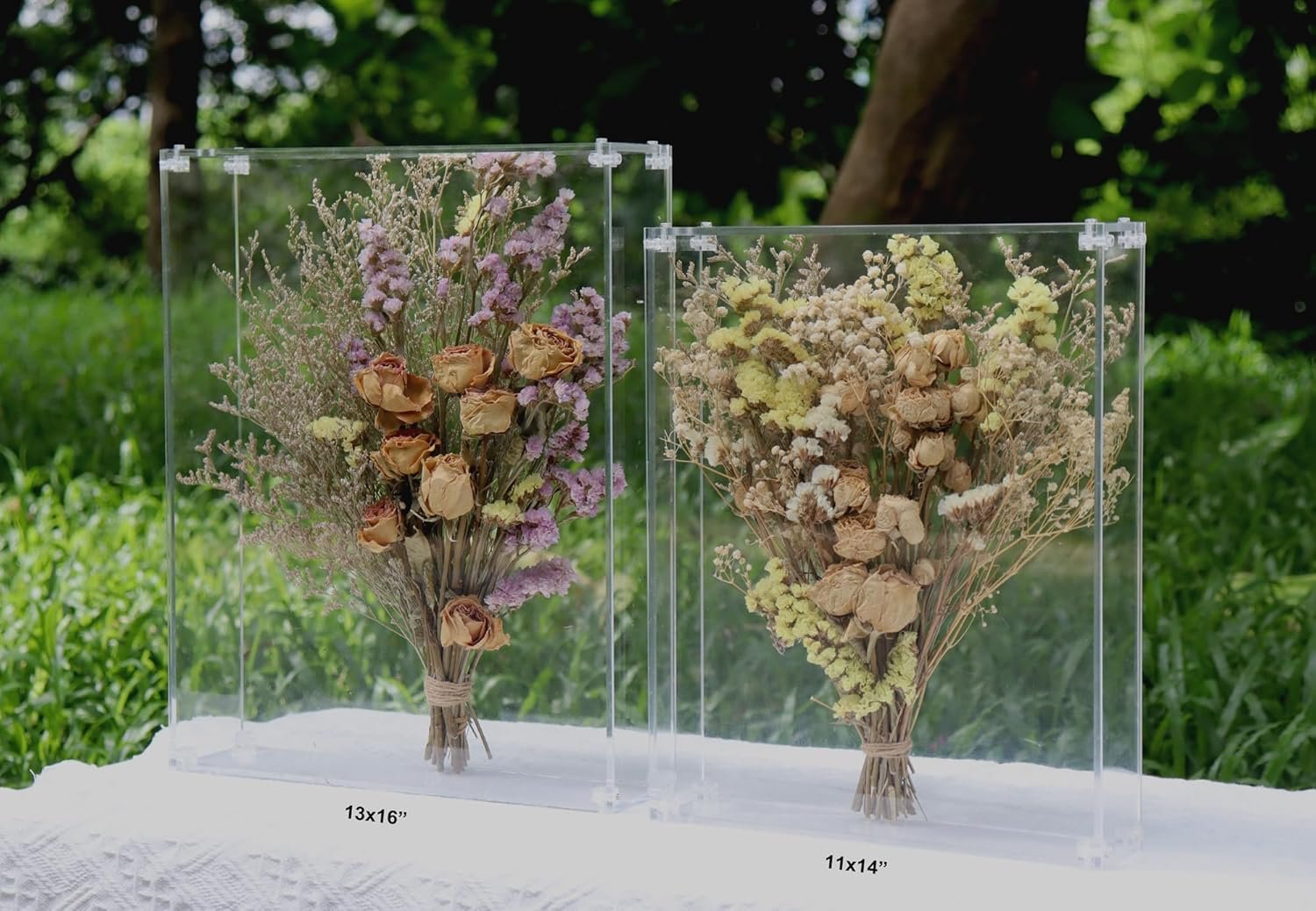 oem odm 13x16 acrylic shadow box, assemble display case, diy tabletop/wall mount display frame, all clear memory box for dried flowers/kids room/birthday/wedding/party(13x16x3”, assemble frame) factory & wholesale supplier