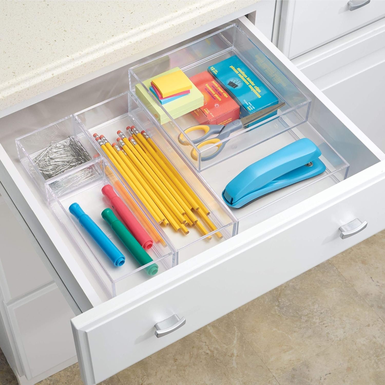 oem odm idesign decorative countertop vanity tray organizer for bathroom, bedroom, closet, entryway, the clarity collection – 8