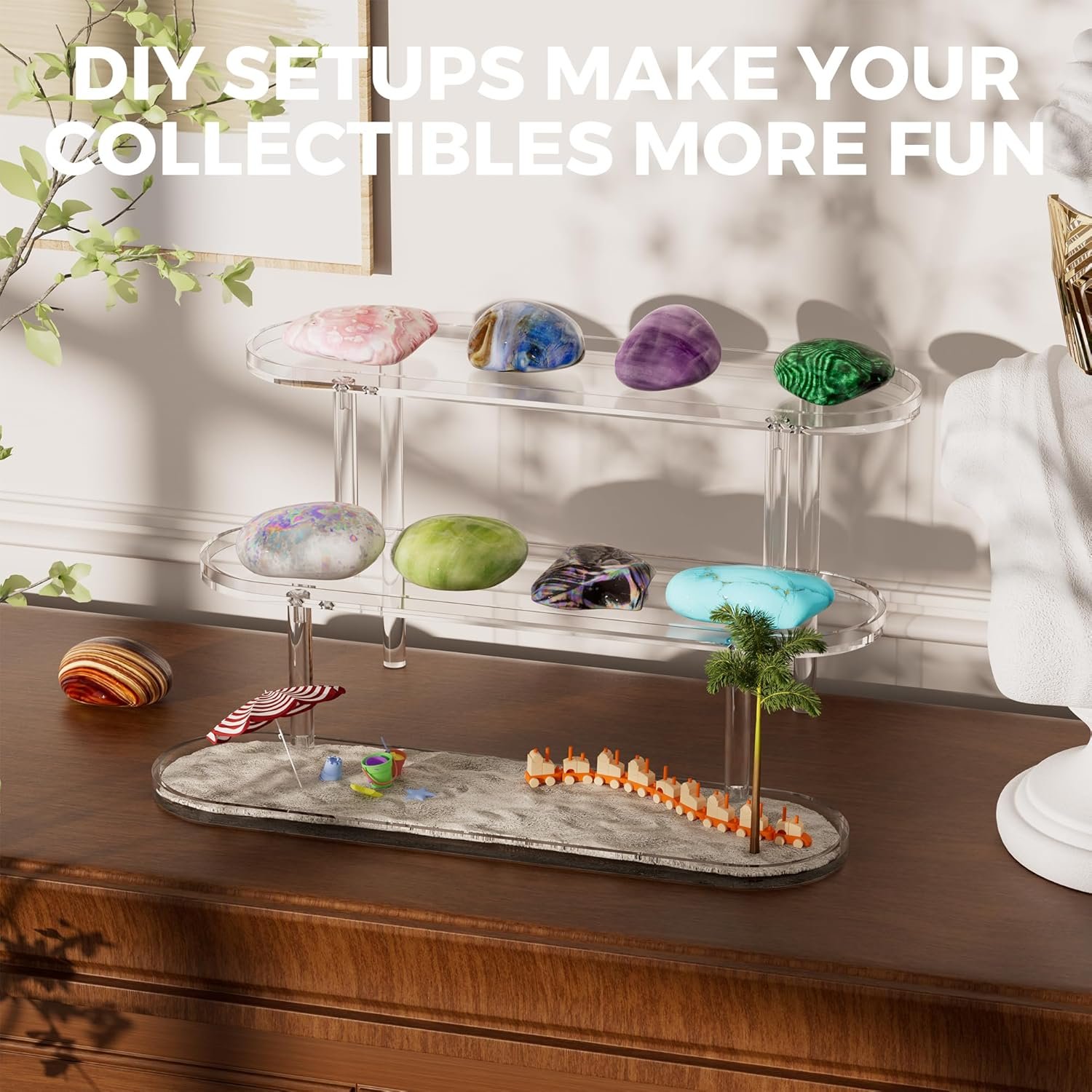 oem odm acrylic risers display stand, clear perfume organizer, clear cupcake stand holder, dessert display for party, display shelf for cologne skincare 𝐚𝐦𝐢𝐢𝐛𝐨 funko-pop figure collection factory & wholesale supplier