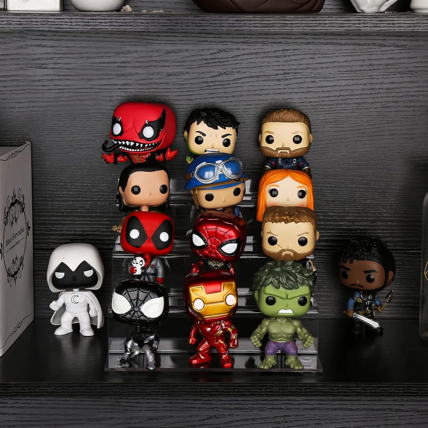 wholesale 12 inch acrylic shelf, 4 tier perfume and cologne organizer, funko pop shelves tiered riser display stand, acrylic display for decoration factory & supplier oem odm