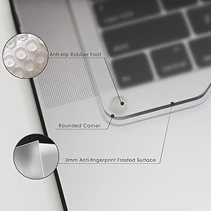 oem odm kado lift riser acrylic, frosted surface transparent anti-scratch 3mm minimal height, office gaming mechnical mk byod/byok 40%/60%/65%/70% laptop right on top, made for macbook air/pro 13