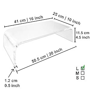oem odm amt premium acrylic clear monitor riser laptop/pc/multimedia monitor stand for home office factory & wholesale supplier