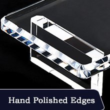 oem odm 2 pack acrylic bathroom counter tray stand | multi-purpose kitchen soap holder riser - waterproof stainproof vanity/candle/plant decor display base | durable home organization must-have (small) factory & wholesale supplier