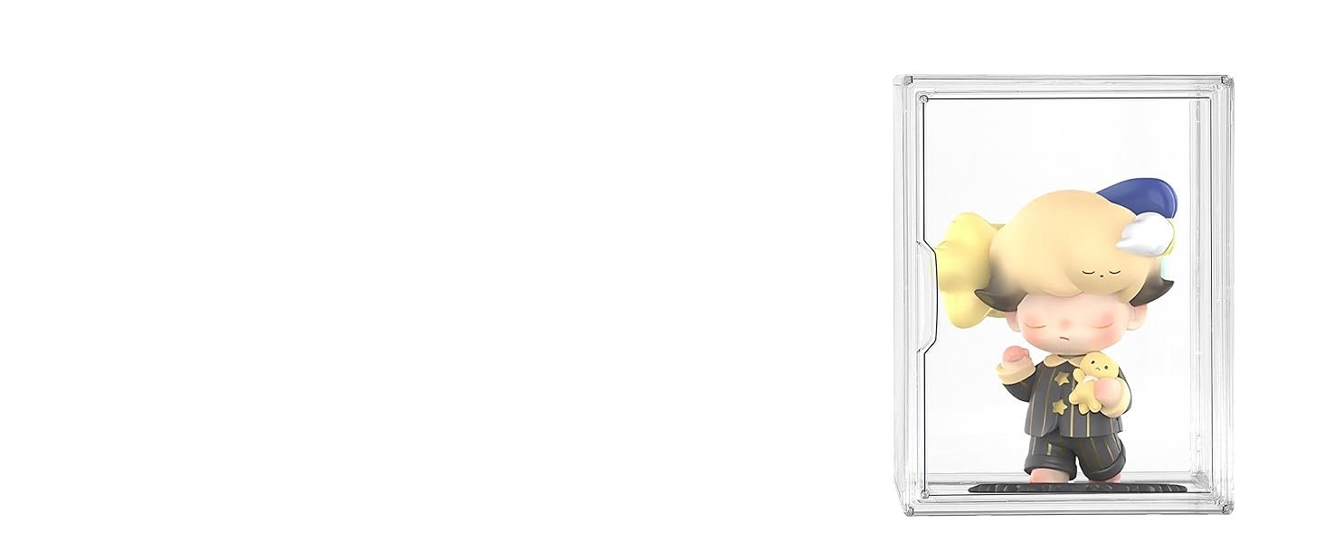 wholesale acrylic display case for collectibles, clear storage bin with 3 adjustable layers and1 removable divider, stackable clear storage box with magnetic door for figures, home or office,large,2pack factory & supplier oem odm