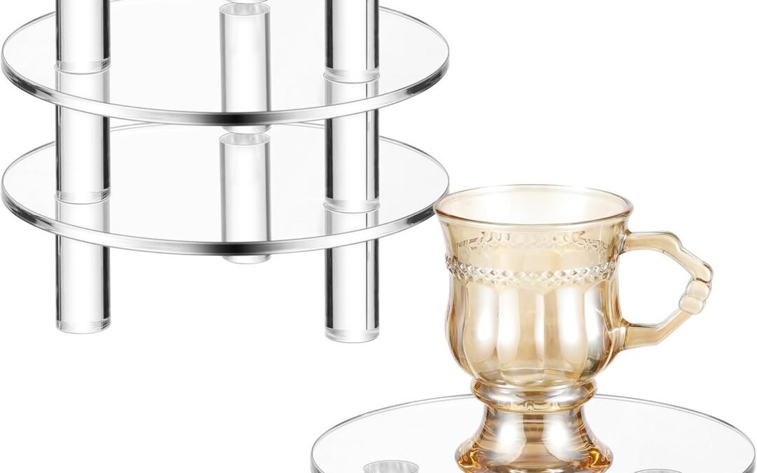 OEM ODM 3 Pcs 4 Inch Round Acrylic Risers Display Stands Small Clear Round Acrylic Display Riser for Cake Food Jewelry Figurines Collectibles Table Decor Organizer Factory & Wholesale Supplier