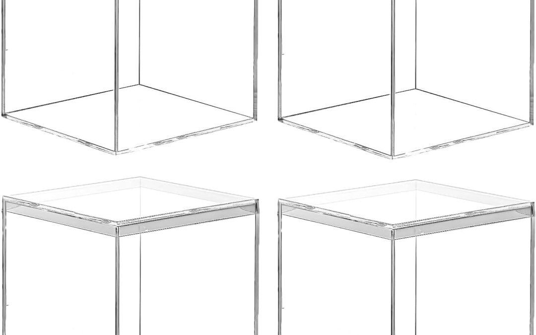 OEM ODM 4 Pack Clear Acrylic Box with Lid, 3.9×3.9×3.9 Inch Acrylic Boxes for Display, Small Acrylics Box Clear Plastic Box, Plastic Square Cube for Candy Jewelry Storage Container Boxs Factory & Wholesale Supplier