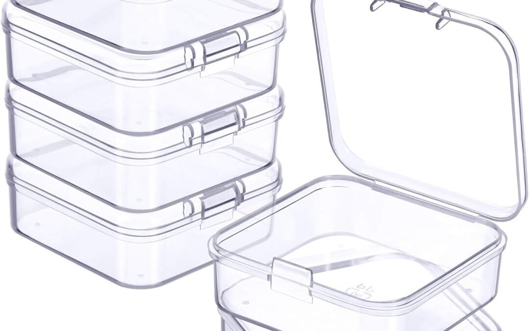 OEM ODM 6 Pieces Mini Plastic Clear Beads Storage Containers Box for Collecting Small Items, Beads, Jewelry, Business Cards, Game Pieces, Crafts (2.13 x 2.13 x 0.79 Inch) Factory & Wholesale Supplier