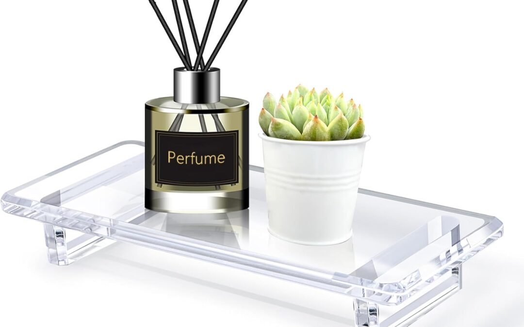 OEM ODM Acrylic Bathroom Counter Tray: Water-Resistant Kitchen and Bathroom Tray Countertop Decor,Perfect for Soap Dish,Vanity,Plant,Candle Decor,and Riser Organizer-Small Factory & Wholesale Supplier