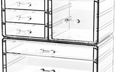 OEM ODM Cq acrylic 2 Pack Clear Desk Organizer With Drawers,Stackable 6 Drawers Skincare Organizer,Cute Skin Care Organizers for Vanity Hair Clip,Jewelry,Beauty Product Desk and Makeup Organizers Countertop Factory & Wholesale Supplier