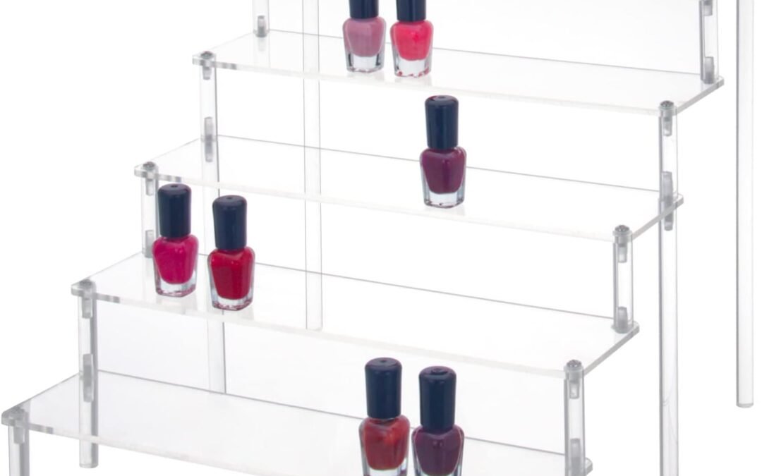 OEM ODM DIWNELEM 5 Tier Acrylic Risers – Acrylic Display Stands for Countertop Organizer, Collections and Cosmetics (11.6 * 11.8 * 9.6 inch) Factory & Wholesale Supplier