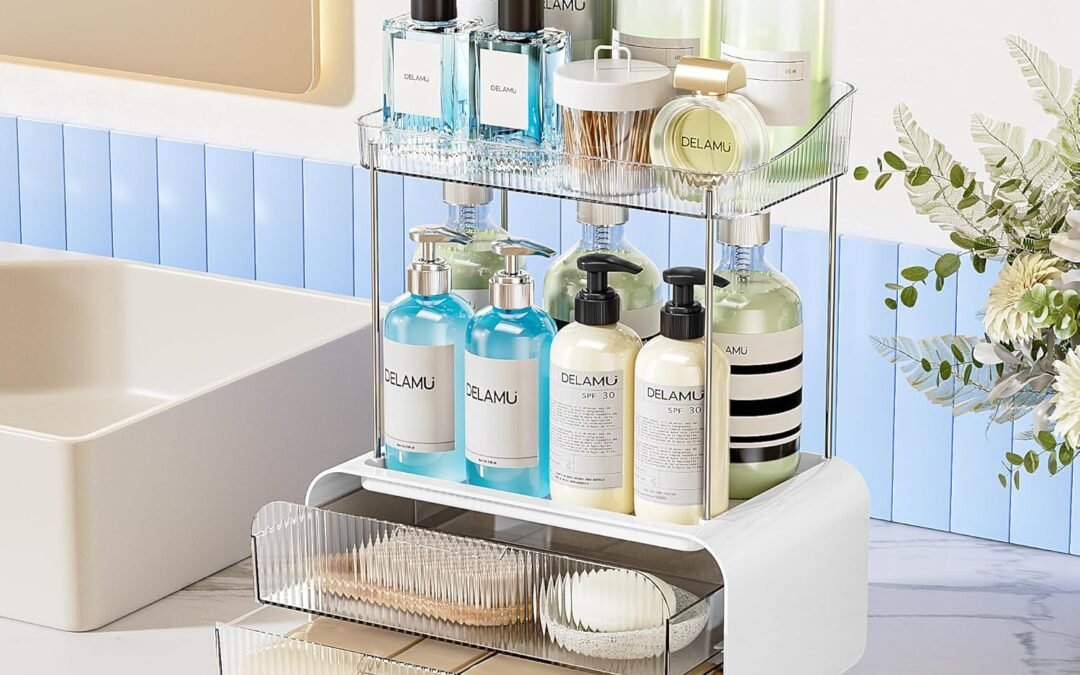 OEM ODM Delamu Bathroom Counter Organizer 2-Drawers 2-Tier Acrylic Makeup Organizer for Vanity Countertop, Skincare Perfume Storage, Easy Assembly, Ideal Gift for Women, Bath Linen Sets, Clear Factory & Wholesale Supplier