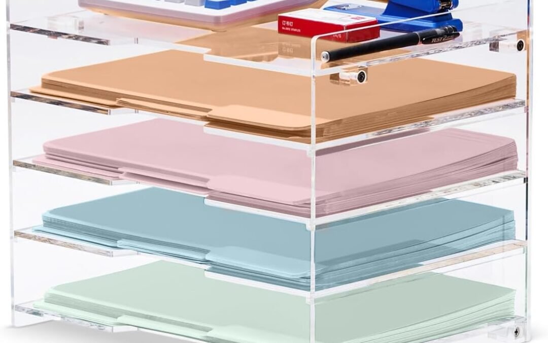 OEM ODM File Paper Organizer Letter Tray For Desk Office Supplies Folder Accessories Storage, Clear Acrylic, For Home School Desktop Organization Factory & Wholesale Supplier