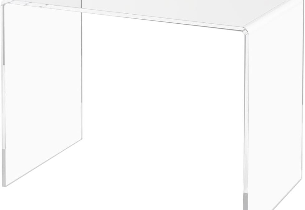 OEM ODM Marketing Holders Acrylic Riser Display Stand Platform Clear 10.5″ x 6″ by 8″ Tabletop Showcase Pedestal for Collectible Merchandise Figures and Figurines Factory & Wholesale Supplier
