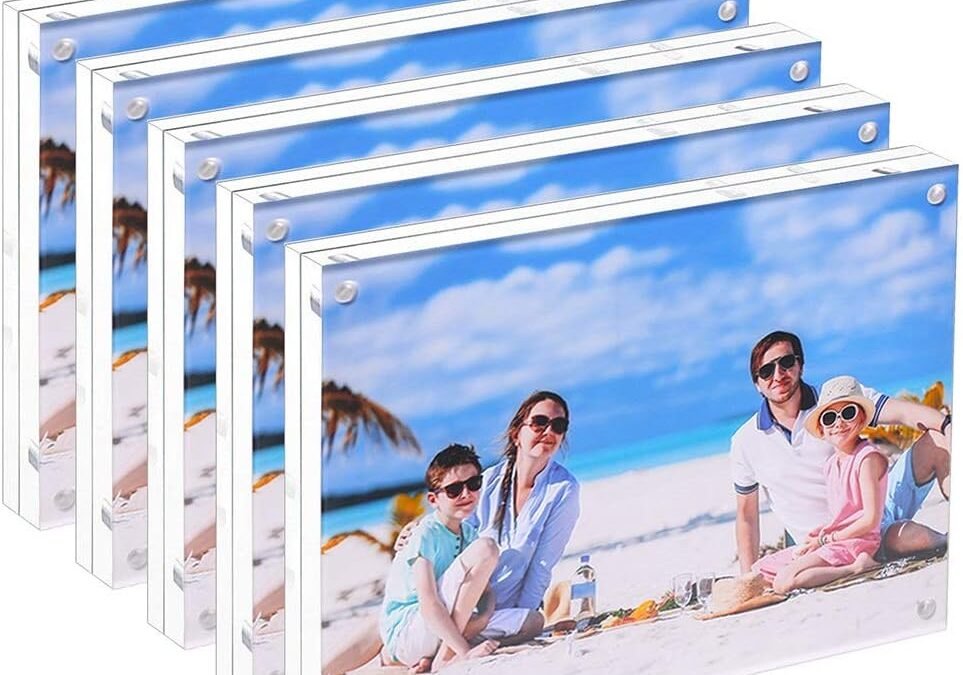 OEM ODM Premium Acrylic Photo Frame 4×6-5 Pack Gift Box Package, Clear Free Standing Desktop Magnetic Frame Double Sided Best Gift for Family, Perfect Decorate Birthday Wedding Party Factory & Wholesale Supplier