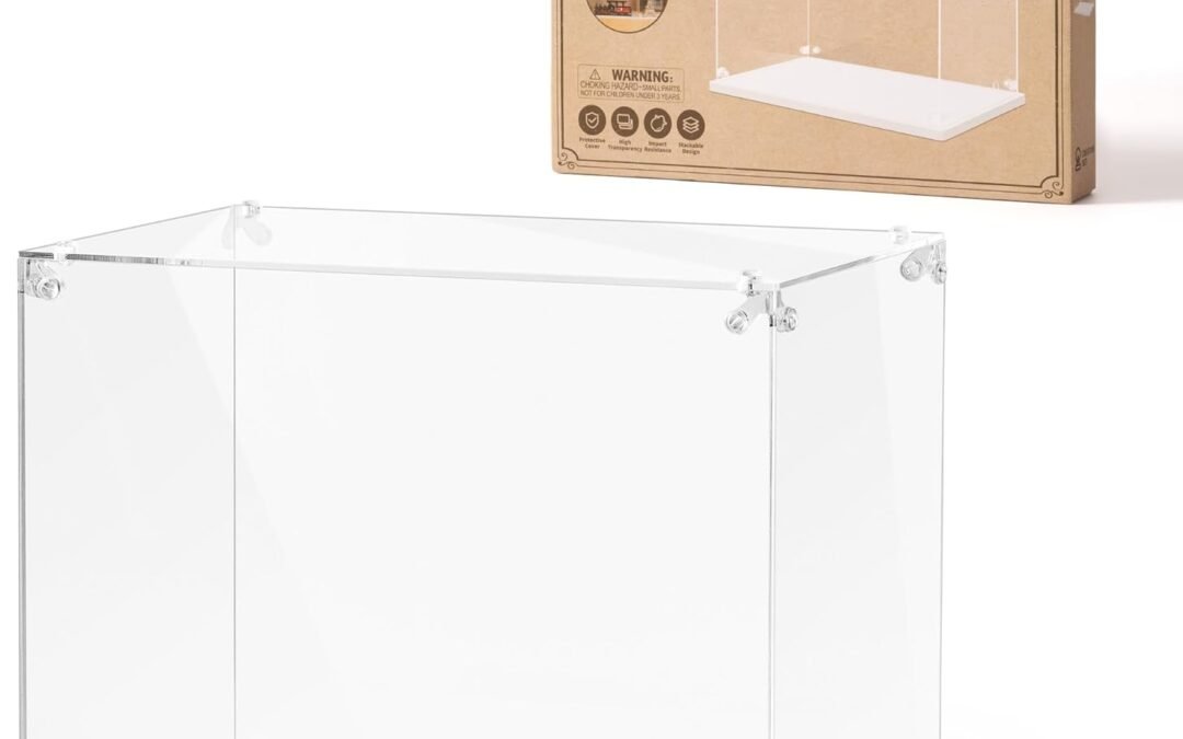 OEM ODM ROBOTIME Acrylic Display Case for Miniature House Building Sets, Clear Dust Cover Dsplay Case for Collectibles Display, Storage Bins with Reserved Wiring Port(10.3×7.2×8.0 inch) Factory & Wholesale Supplier
