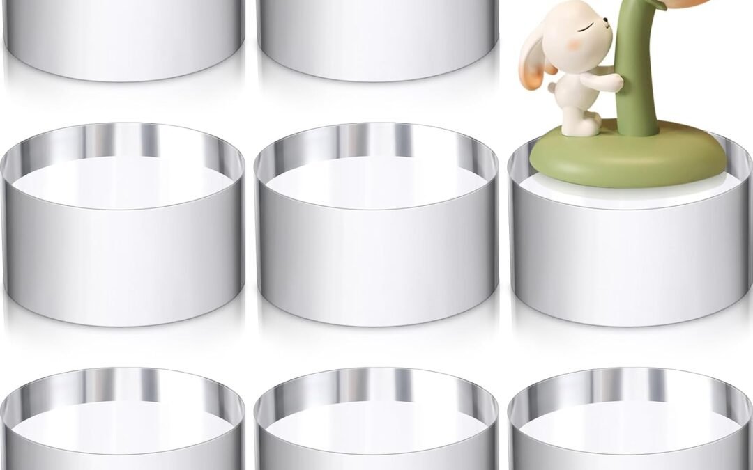 Remerry 8 Pcs Acrylic Round Blocks for Display Clear Polished Blocks for Display Clear Acrylic Edge Polished Base Display Riser for Table Showing Cosmetics Collectibles Figures (2 x 2 x 1 Inches)