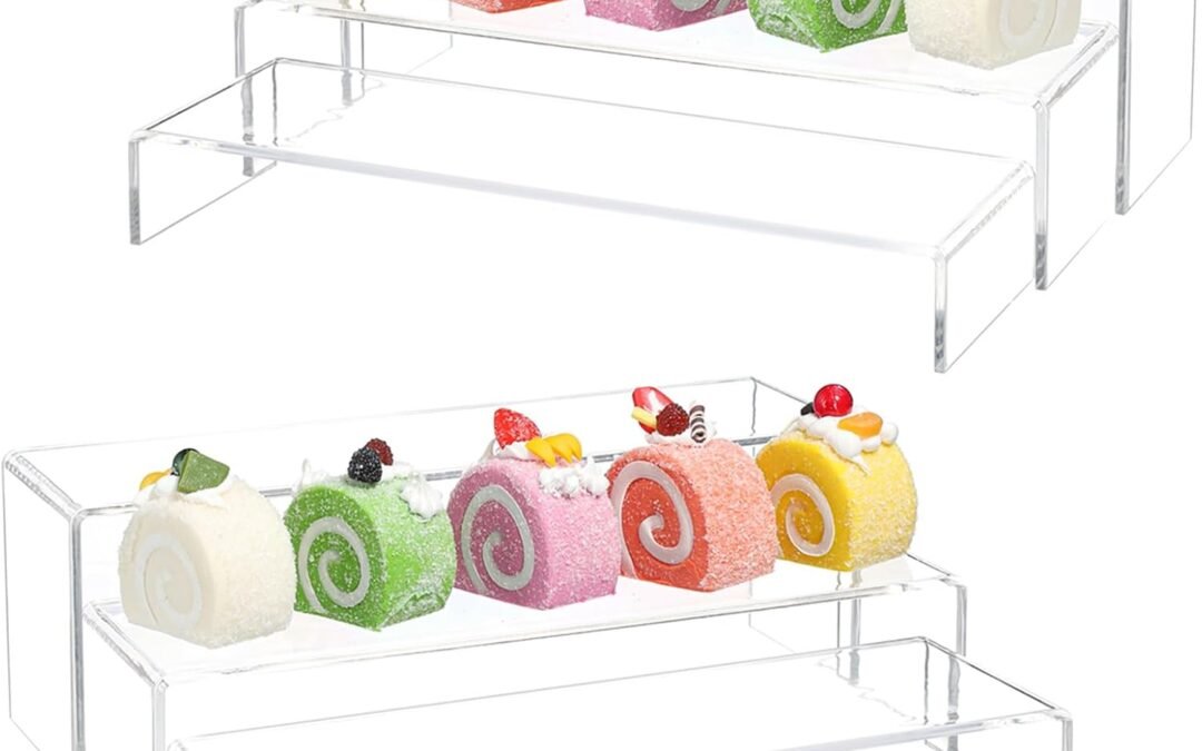 OEM ODM Yieach Large Clear Acrylic Risers Display Stands,6 Pcs Rectangular Display Risers for Funko Pop,Figures,Food,Showcase Collectibles Display Shelf,Retail Desktop Risers Display Stand and Decoration Factory & Wholesale Supplier