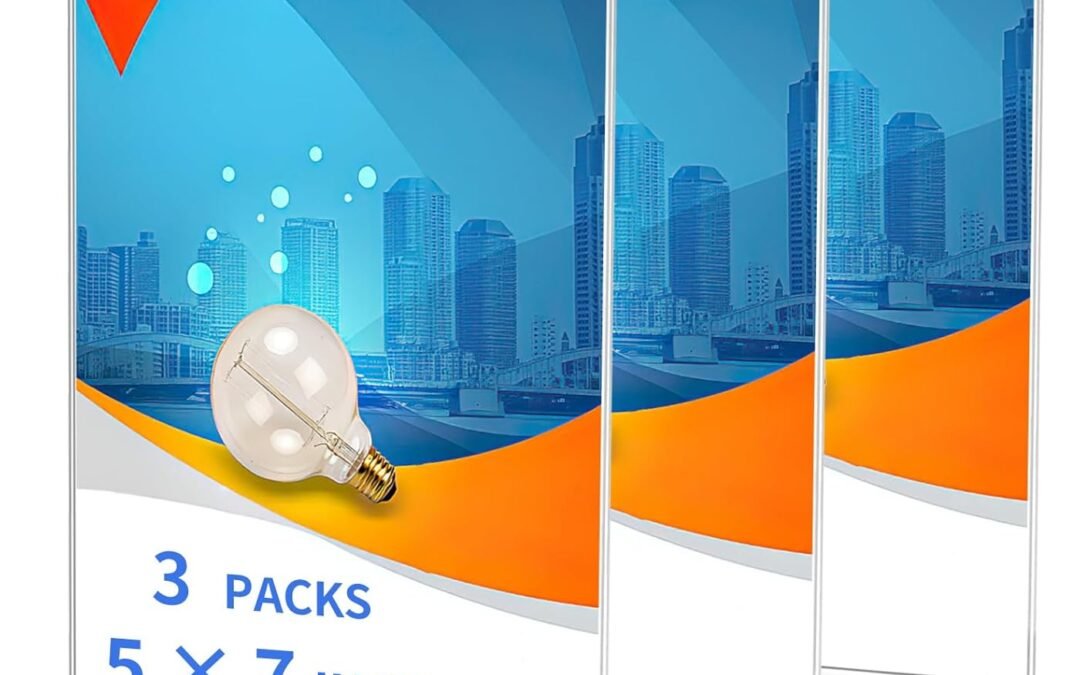 Wholesale Acrylic Sign Holder 5×7，3 Pack Vertical Clear Display Stand，Double-sided Table Top Sign Holder，Acrylic Paper Display Stand Suitable For Office, Home, Show Fair, Restaurants, Stores, Hotels Factory & Supplier OEM ODM