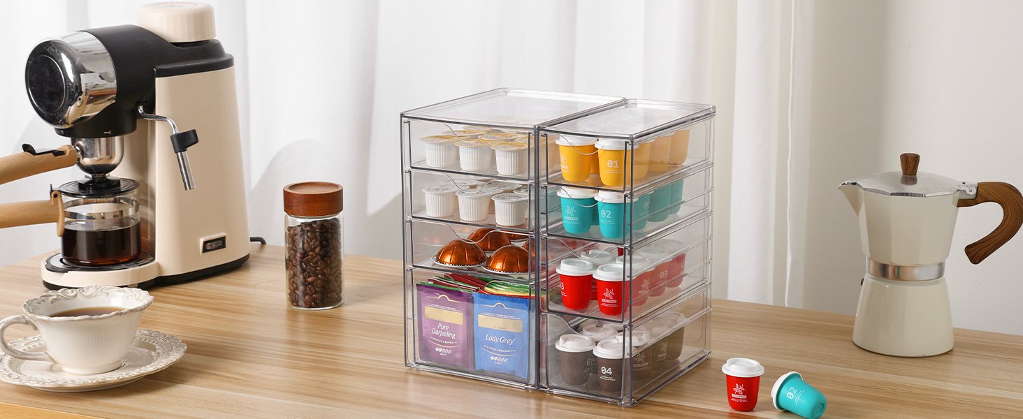 oem odm vtopmart acrylic organizer with 8 drawers, desk organizers and accessories, clear makeup organization, dustproof storage drawers for office art craft supplies factory & wholesale supplier