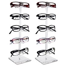 wholesale mooca 2 pcs set premium acrylic sunglass organizer, glasses holder, sunglass holder, glasses stand, eye glass holder, 5 frames for each factory & supplier oem odm
