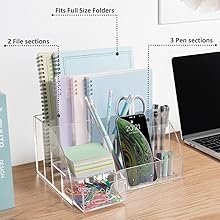 oem odm clear acrylic desk oganizer, 9 compartments, office supplies and desk accessories organizer, home decor desktop organizer (clear) factory & wholesale supplier