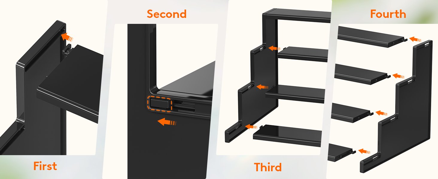 wholesale lifewit plastic 12 inch dark cologne stand, step perfume organizer,versatile display stand shelf for fragrance, skincare, figurine, dessert, use for vanity, tabletop, cabinet,1 set factory & supplier oem odm
