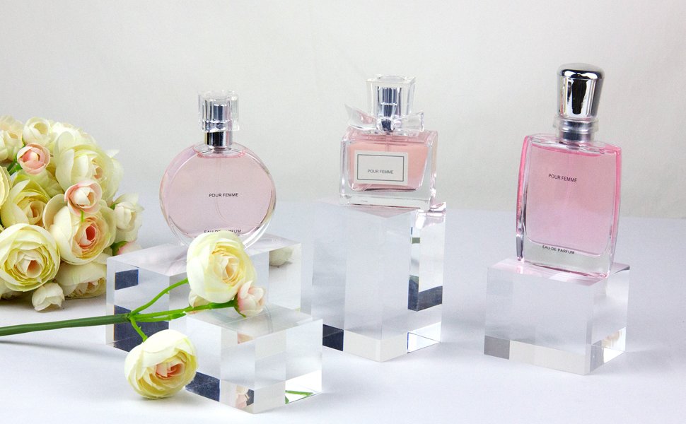 wholesale clear polished acrylic cube cylinder round photo props, transparent solid acrylic display blocks for photography boutique jewelry cosmetic crafts closet show, 4 pcs (transparent cube) factory & supplier oem odm