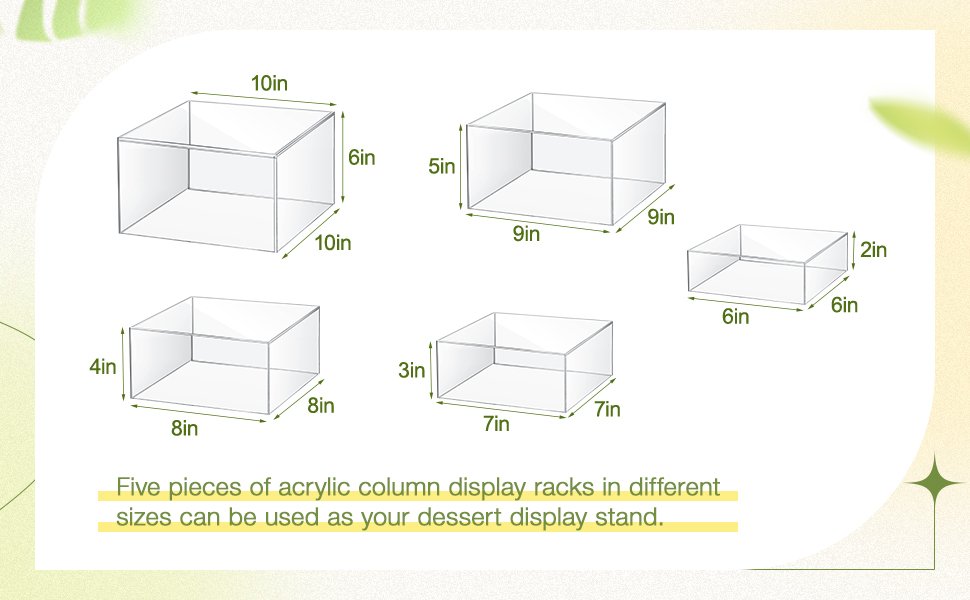 oem odm sintuff buffet risers 5 pcs acrylic food display cube for buffet table dessert cake jewelry figures show decor acrylic cube boxes nesting risers with hollow bottoms(white,6/7/8/9/10inch) factory & wholesale supplier