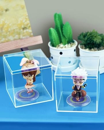 oem odm acrylic boxes for display, 3.3x3.3x3.3 inches 4 pack clear plastic favor boxes, small square cube storage containers for candy, jewelry, pill and tiny items factory & wholesale supplier