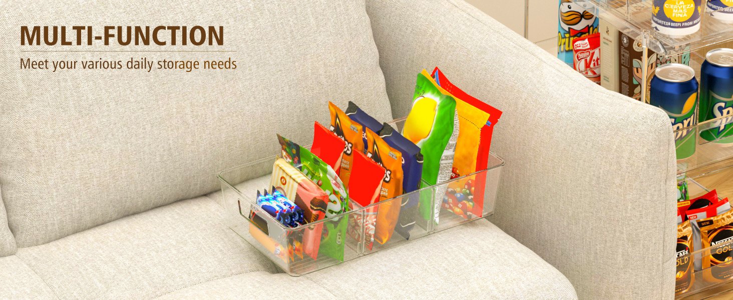 oem odm pull-out home organizer, 2 pack 2 tier clear bathroom organizer with dividers, multipurpose vanity counter tray, kitchen, closet organizers, cabinet & storage container bins factory & wholesale supplier