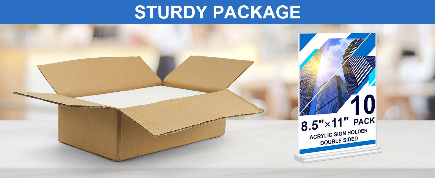 wholesale acrylic sign holder 8.5 x 11,10 pack clear sign holder double sided table menu vertical desktop display stand paper flyer holder tabletop sign holder suitable for restaurants, office, store, hotels factory & supplier oem odm