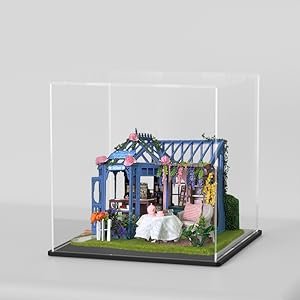 oem odm svenjbb acrylic display case, 7x7x7 inch acrylic boxes for display, clear display cases with matte black base and lid for collectibles factory & wholesale supplier