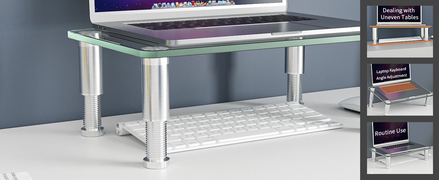 oem odm 2 pack computer monitor riser with height adjustable multi media desktop stand for flat screen lcd led tv, laptop/notebook/xbox one factory & wholesale supplier
