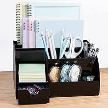 oem odm clear acrylic desk oganizer, 9 compartments, office supplies and desk accessories organizer, home decor desktop organizer (clear) factory & wholesale supplier