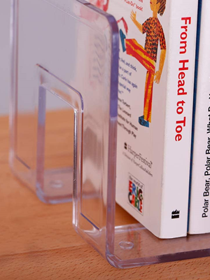 oem odm yageli clear acrylic desk file sorter purse/handbag organizer clutch divider mesh folder office supplies stand bookshelf (3 sections) (2pack-4sections) factory & wholesale supplier