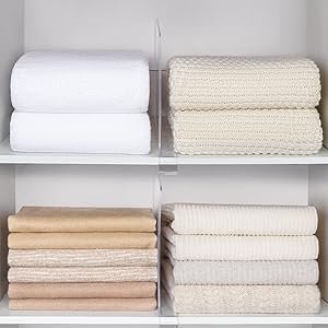 oem odm clear acrylic shelf dividers, closets shelf and closet separator for organization in bedroom, kitchen and office shelves (6 pack) factory & wholesale supplier