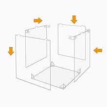 oem odm acrylic display case for collectibles assemble clear acrylic display box for lego alternative glass case for showcasing figures doll toys home storage(10x10x10 inch, 25x25x25 cm) factory & wholesale supplier
