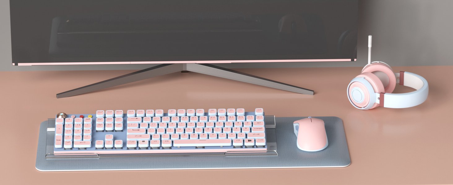 oem odm richboom clear acrylic tilted computer keyboard holder for easy ergonomic typing, upgraded version, keyboard stand with silicone anti-slip case for office desk, home, school, clear factory & wholesale supplier