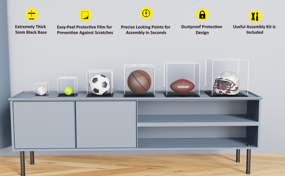 oem odm svenjbb acrylic display case, 7x7x7 inch acrylic boxes for display, clear display cases with matte black base and lid for collectibles factory & wholesale supplier