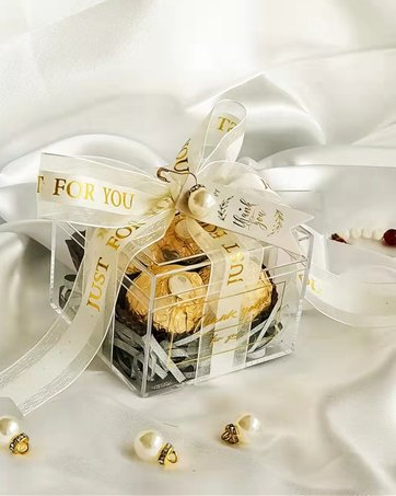 oem odm acrylic box clear display boxes with lids 4 packs square cube jewelry storage box candy containers factory & wholesale supplier
