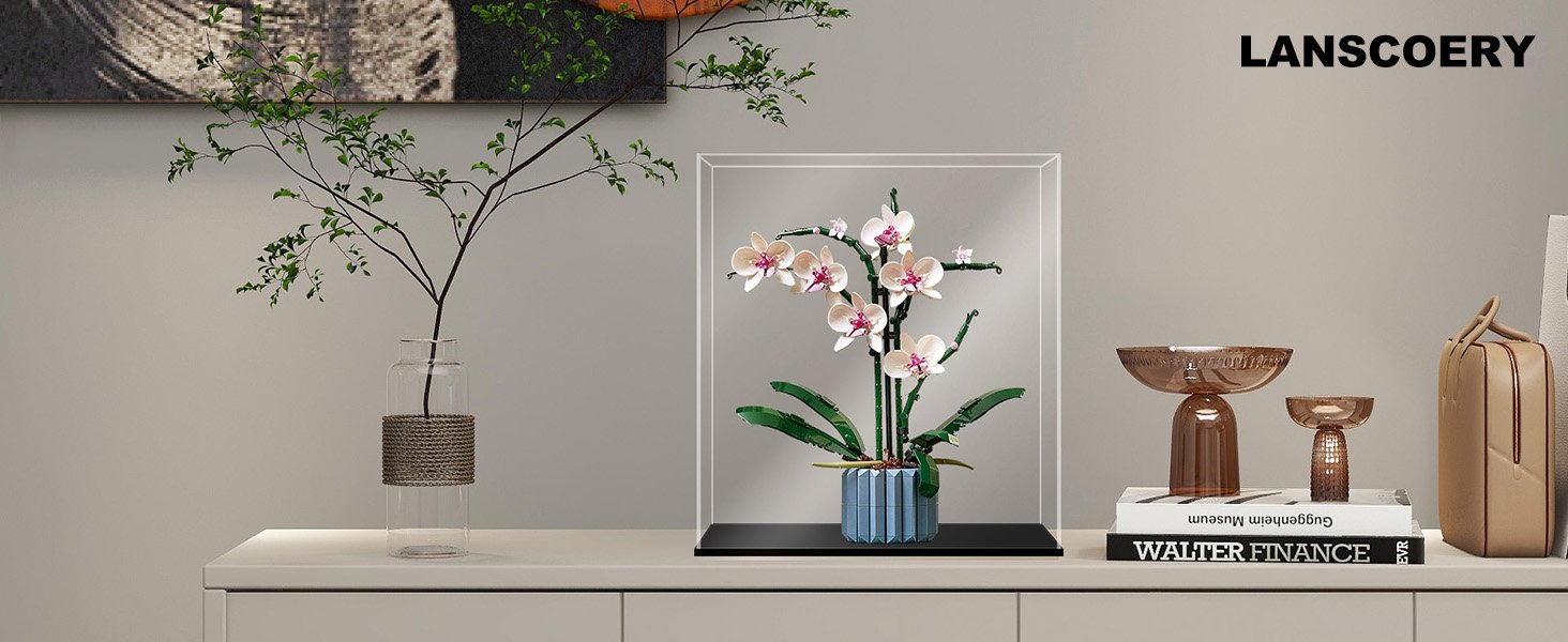 oem odm lanscoery acrylic display case, assemble small showcase display box for collectibles, with dustproof & seamless display design, suitable for baseball 4x4x4inch black base factory & wholesale supplier